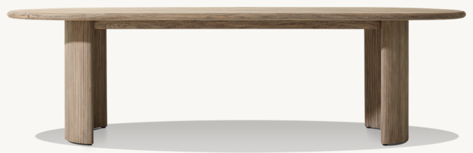 Striata Teak Rectangular Dining Table