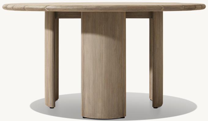 Striata Teak Round Dining Table