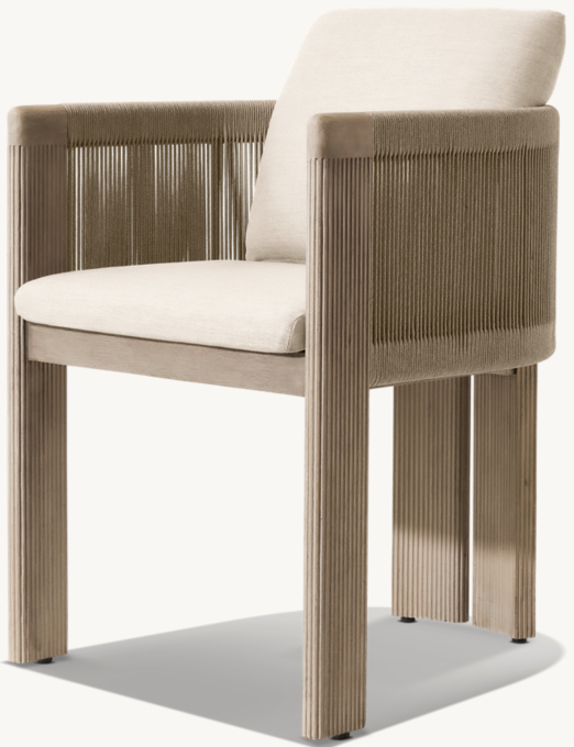 Striata Teak Dining Armchair