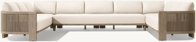 Striata Teak Customizable Sectional