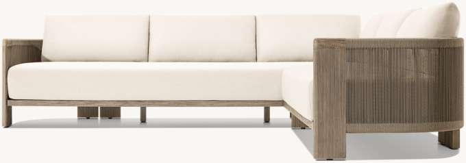 Striata Teak Right-Arm L-Sectional