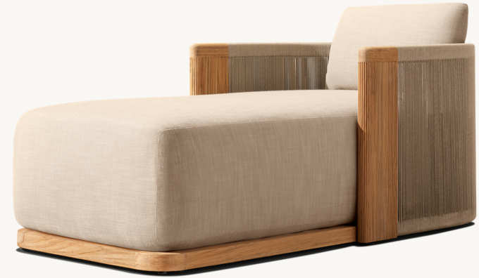 Striata Teak Chaise