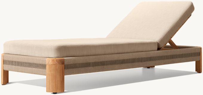 Striata Teak Adjustable Chaise