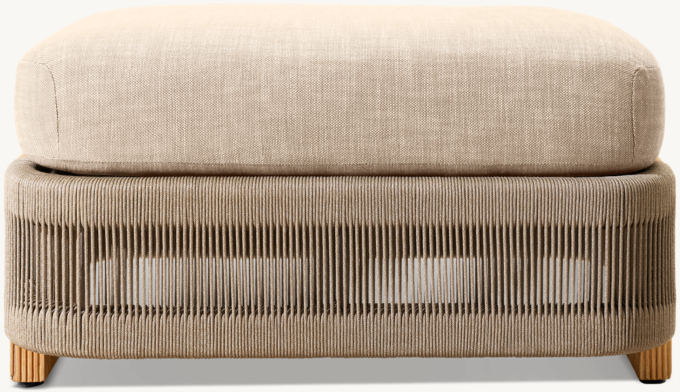 Striata Teak Ottoman