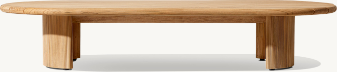 Striata Teak Rectangular Coffee Table