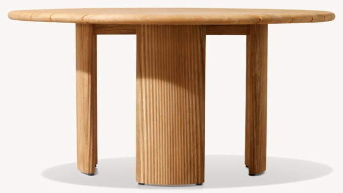 Striata Teak Round Dining Table