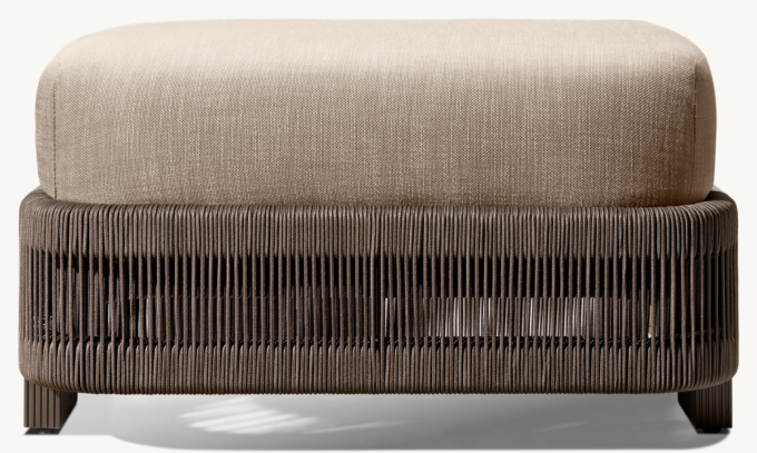 Striata Aluminum Ottoman