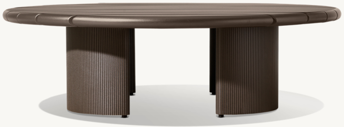 Striata Aluminum Round Coffee Table