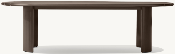 Striata Aluminum Rectangular Dining Table