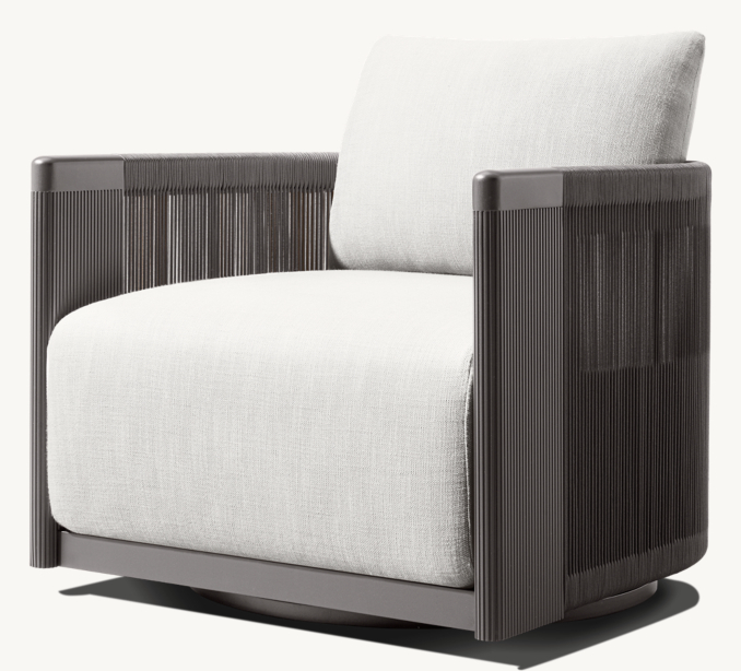 Striata Aluminum Swivel Lounge Chair