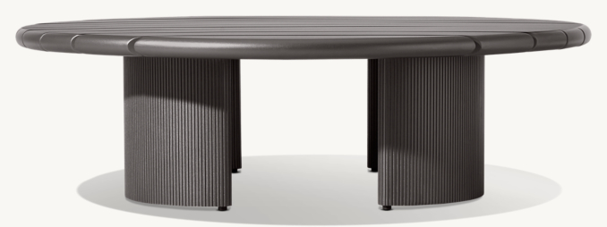 Striata Aluminum Round Coffee Table
