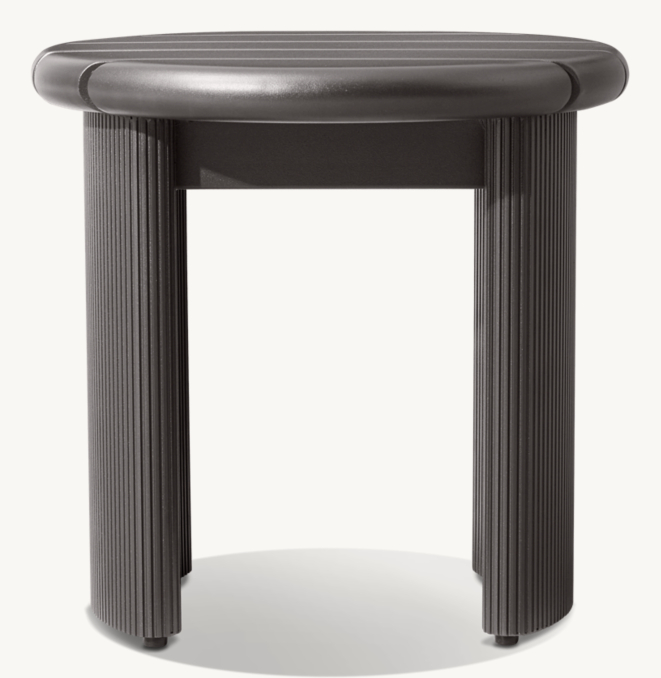 Striata Aluminum Side Table