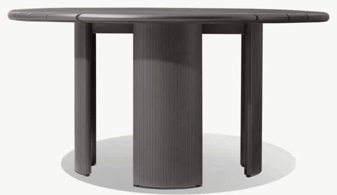 Striata Aluminum Round Dining Table