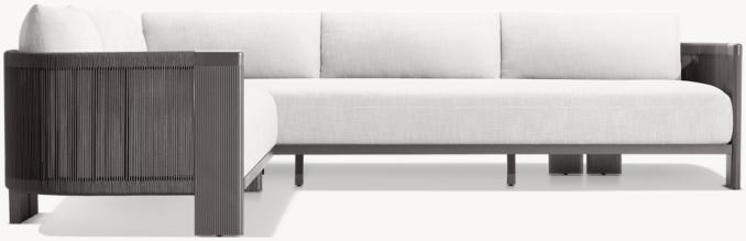 Striata Aluminum Left-Arm L-Sectional