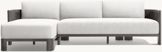 Striata Aluminum Left-Arm Chaise Sectional