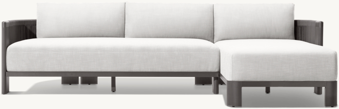 Striata Aluminum Right-Arm Chaise Sectional