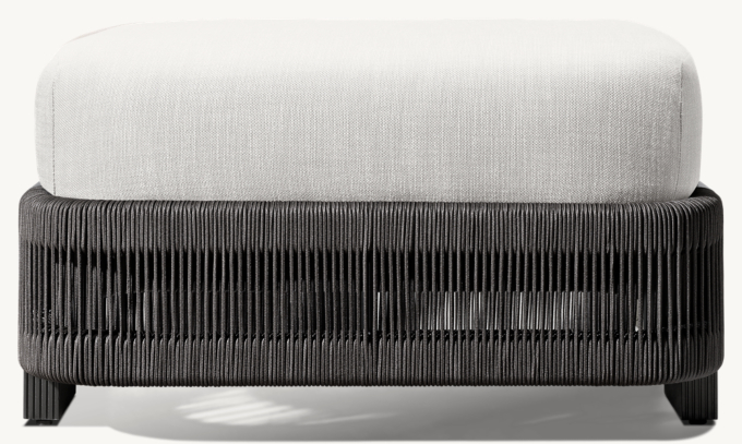Striata Aluminum Ottoman