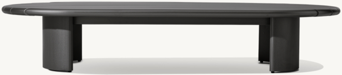 Striata Aluminum Rectangular Coffee Table