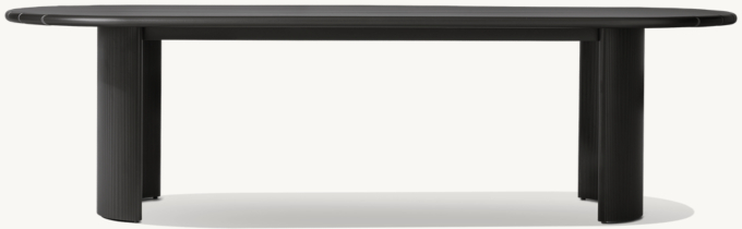 Striata Aluminum Rectangular Dining Table
