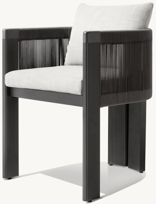 Striata Aluminum Dining Armchair