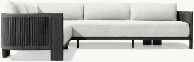 Striata Aluminum Left-Arm L-Sectional