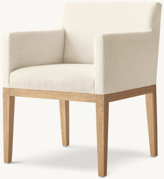 Morgan Track Arm Fabric Dining Armchair 