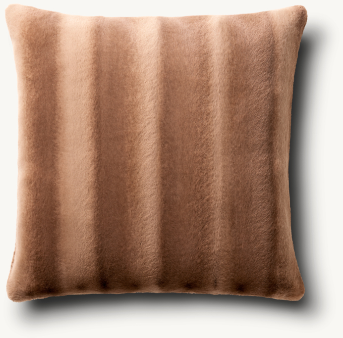 Luxe Mink Faux Fur Pillow - Square 