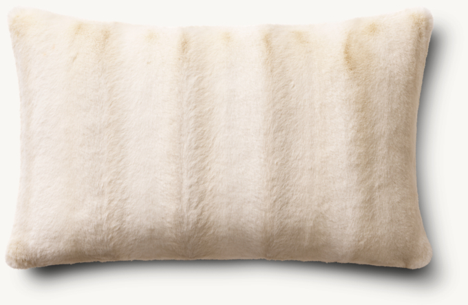 Luxe Mink Faux Fur Pillow - Lumbar