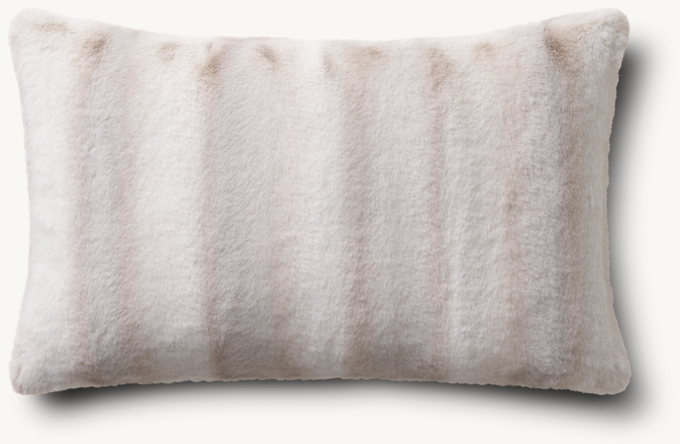 Luxe Mink Faux Fur Pillow - Lumbar