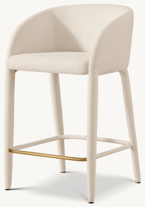 Nicola Barrelback Fabric Bar & Counter Stool