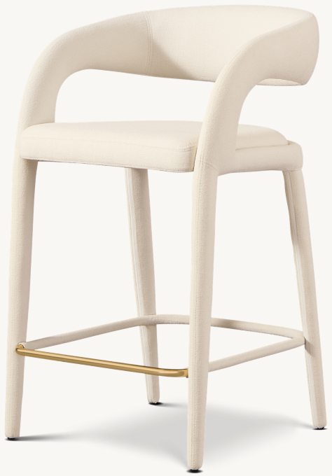 Nicola Open Barrelback Fabric Bar & Counter Stool
