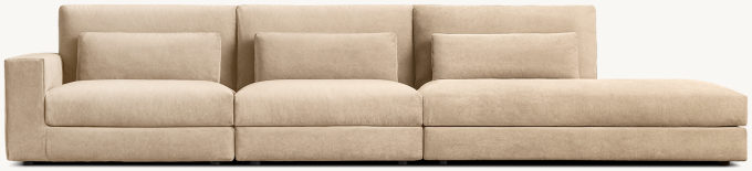 Lugano 3-piece Sofa with Right Open Chaise