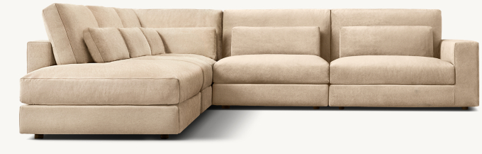 Lugano 5-piece Left-Arm L-Sectional with Open Chaise