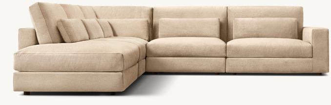 Lugano 5-piece Left-Arm L-Sectional with Open Chaise