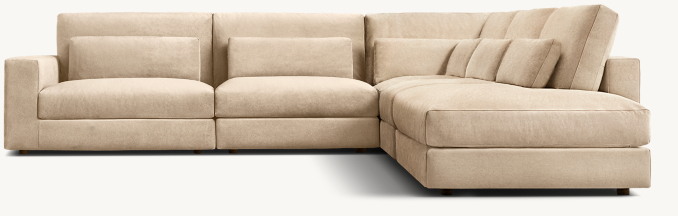 Lugano 5-piece Right-Arm L-Sectional with Open Chaise
