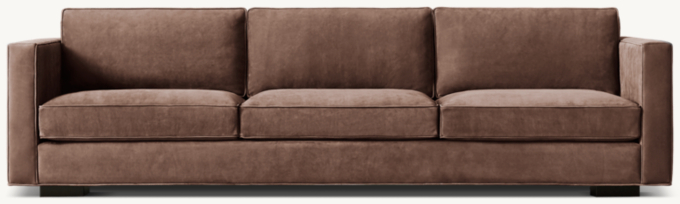 Maddox Leather Slim-Arm 3-Seat Sofa