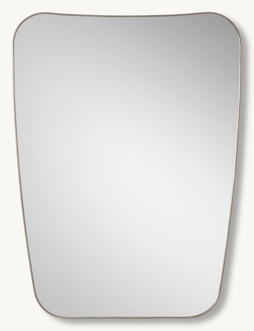 Midcentury Metal Tapered Mirror