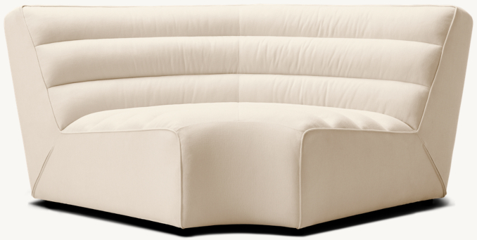 Luxe wedge shown in Natural Performance Linen Weave. Modular corner wedge does not recline.