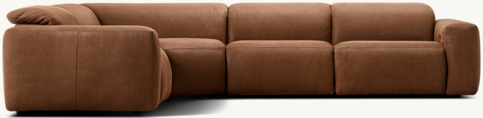Blake Recliner Modular Leather 4-Piece L-Sectional