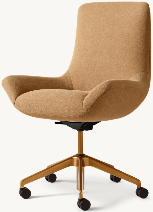 Shown in Camel Performance Linen Weave with Brass finish.