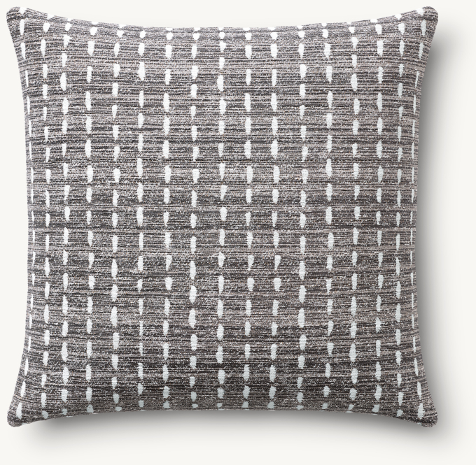 Nazaré Stitched Stripe Outdoor Pillow Cover - Square