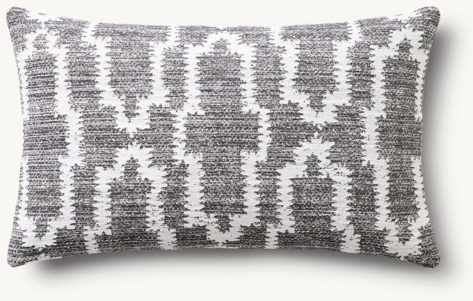 Nazaré Block Print Outdoor Pillow Cover - Lumbar