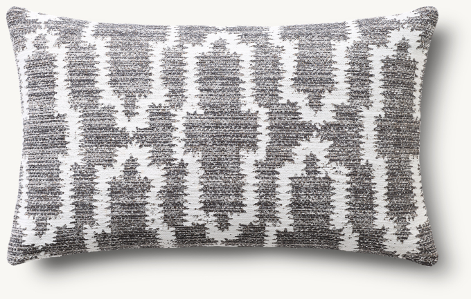 Nazaré Block Print Outdoor Pillow Cover - Lumbar