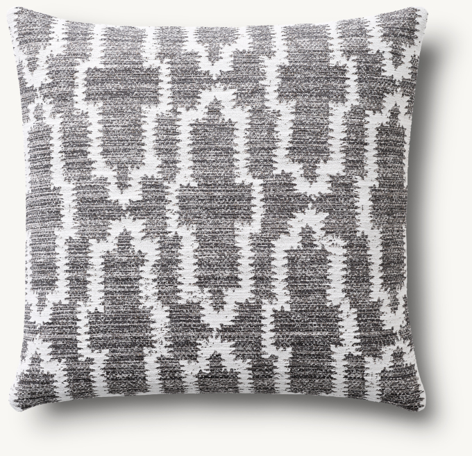 Nazaré Block Print Outdoor Pillow Cover - Square