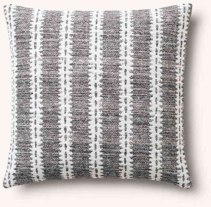 Nazaré Notched Stripe Outdoor Pillow Cover - Square  