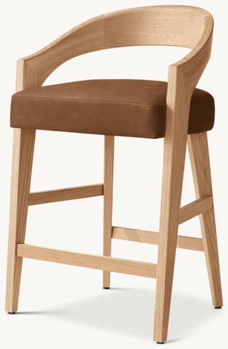 Chloé Leather Dining Bar & Counter Stool