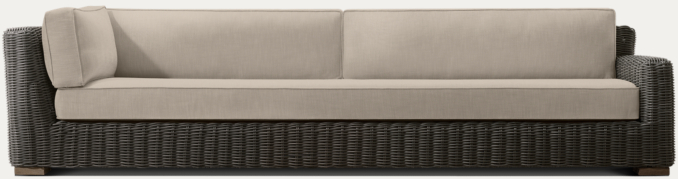 Front view of Provence Track Arm Four-Seat Right-Arm Return Sofa 