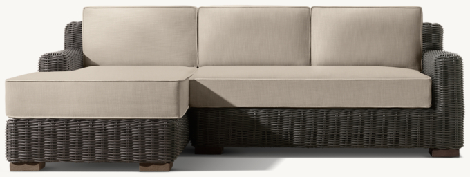 Provence Track Arm Left-Arm Sofa-Chaise Sectional