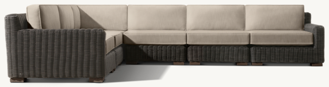 Provence Track Arm Modular L-Sectional