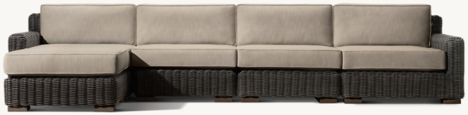 Provence Track Arm Modular Customizable Sectional